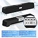 Computer Speakers, Bluetooth Speakers Computer Sound Bar, USB Powered Multifunctional Home Theater Desktop Soundbar Speaker with 10W Dual-Driver Stereo Sound, Rich Bass, 3 ft Bluetooth Range