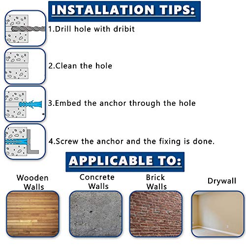 Bill Premium Drywall Anchors with Wall Screws Wall Anchors and Screw