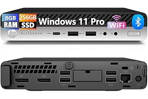 HP EliteDesk 800 G5 Mini Business Desktop PC, Core i5-9500T 2.2GHz-3.7GHz, 8GB DDR4 RAM, 256GB SSD, Keyboard and Mouse, WiFi,