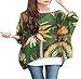 Zeagoo Women's Bohemian Style Batwing Sleeve Chiffon Beach Loose Shirt (One Size)