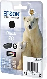 Epson 26 Polar Bear Black Genuine Claria Premium Ink Cartridge T2601 view 4