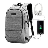 Laptop Backpack, Anti Theft College Students Travel Water Proof Laptop Backpack with USB Charging Port and Earphone Port, Fits Business Laptops Notebooks up to 15.6 Inches