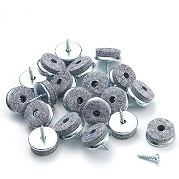 Screw on Furniture Felt Pads Slides Gray for Wooden Chair ...