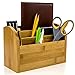 Desk Organizer Caddy For Office Supplies Pen holder & Desk Accessories Made of Organic Bamboo by Intriom Bamboo Collection