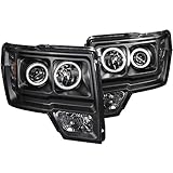 AnzoUSA 111161 Black Headlight Projector - (Sold in Pairs)
