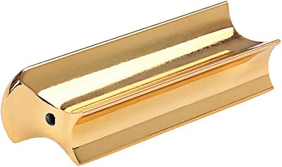 Alnicov Stainless Steel Guitar Slide Tone Bar 76mm 115g Gold Finish