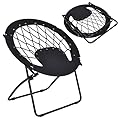 New Folding Round Bungee Chair Steel Frame Outdoor Camping Hiking Garden Patio