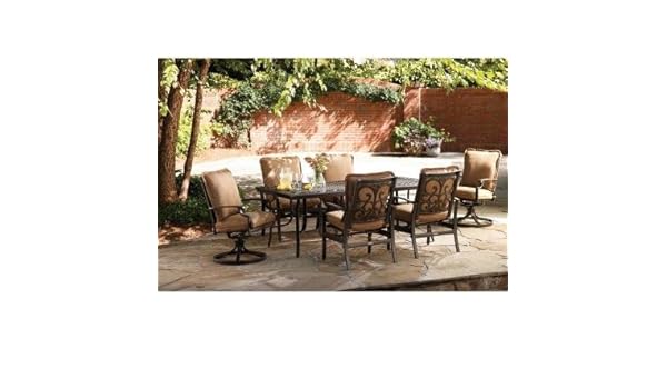 Thomasville Messina 7 Piece Patio Furniture Dining Set With Cocoa