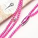 Women Girl Necklace Earphones,Super Bass HiFi Wired Earbuds Headphones with Mic Stereo Sound Music Earpiece for iOS and Android Smartphone (Rose red)