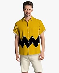 Gwnnb Bowling Shirts for Men Geometric Print Short