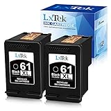 LxTek Remanufactured Ink Cartridge Replacement for HP 61XL 61 XL CH563WN to use with Envy 4500 5530 5534 5535, OfficeJet 4635 4630 2620, DeskJet 1000 1056 1512 2514 2540 2544 3000 (2 Black) High Yield