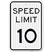 Speed Limit 10 MPH Sign, 12x18 Inches, 3M EGP Reflective .063 Aluminum, Fade Resistant, Made in USA