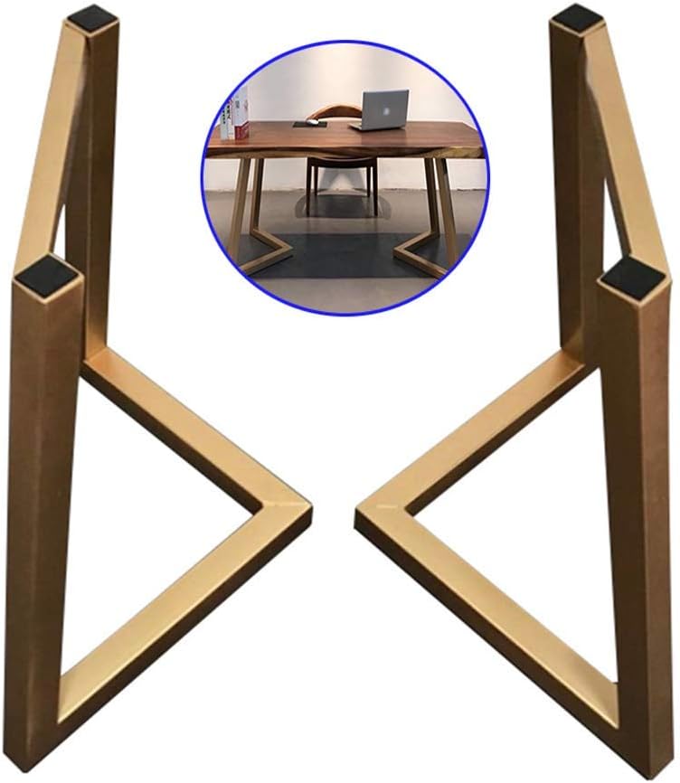 hrpay Table leg Furniture legs V Frame Furniture Feet, Long Dining Table Legs, Industrial Desk/Bench Pedestals, 68 cm High, Gold Set, Le Fer for Cabinet Cupboard Sofa Couch Chair