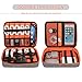 Electronics Bag, Jelly Comb Electronic Accessories Travel Cable Organizer Waterproof Cord Storage Bag for Cables, iPad (Up to 11''),Power Bank, USB Flash Drive and More-(Orange and Gray, 11in)