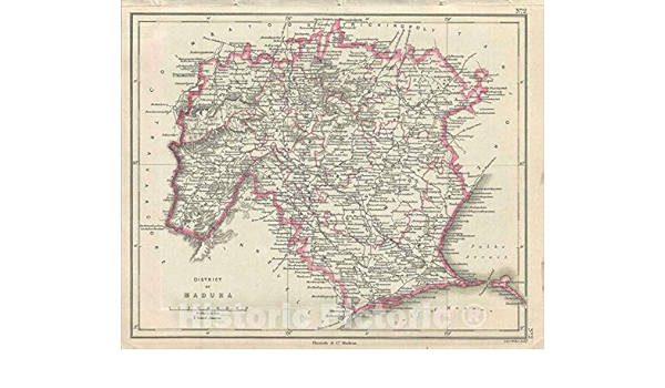Old Coimbatore District Map Amazon.com: Historic Map : The District Of Madura, Tamil Nadu, India  Includes Madurai, Pharoah, 1854, Vintage Wall Décor : 30In X 24In: Posters  & Prints