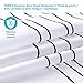 BUZIO Line Pattern Shower Curtain with 12 Curtain Hooks for Bathroom Waterproof, 72 x 72 Inches, White
