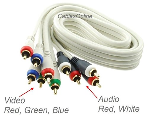 3 Ft. High Quality Python Component Audio/video 5-rca (Rgb/rw) Cable