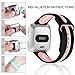 Maledan Compatible with Fitbit Versa Bands Women Men, Small, Black Pink