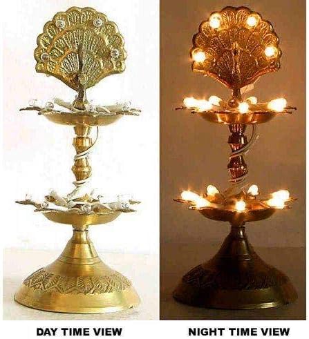 Celebrate Festival Inc Electric Deepak (Lighted Lamps/Diya) (2 Layers) - Set of 2 Lamps