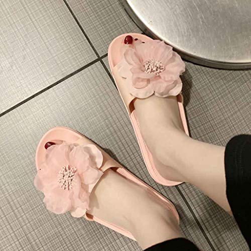 Women Flower Non-Slip Shower Sandals,FAPIZI House Soft Foams Sole Pool Slippers Bathroom Slide Water Shoes Pink