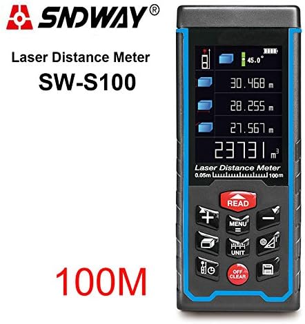 SW-S100 Rechargeable 100m Color Display High-Precision Laser Rangefinder Distance Meter Trena Laser Tape Measure Diastimeter