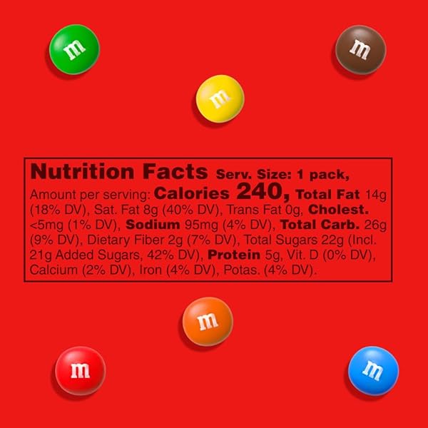 M&M’S PEANUT BUTTER CHOCOLATE CANDIES , 1.63 OZ