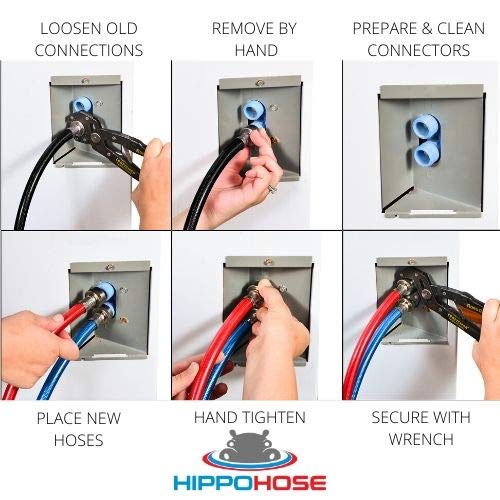 Washing Machine Hoses (4FT) Triple Layer Reinforced Universal Fit