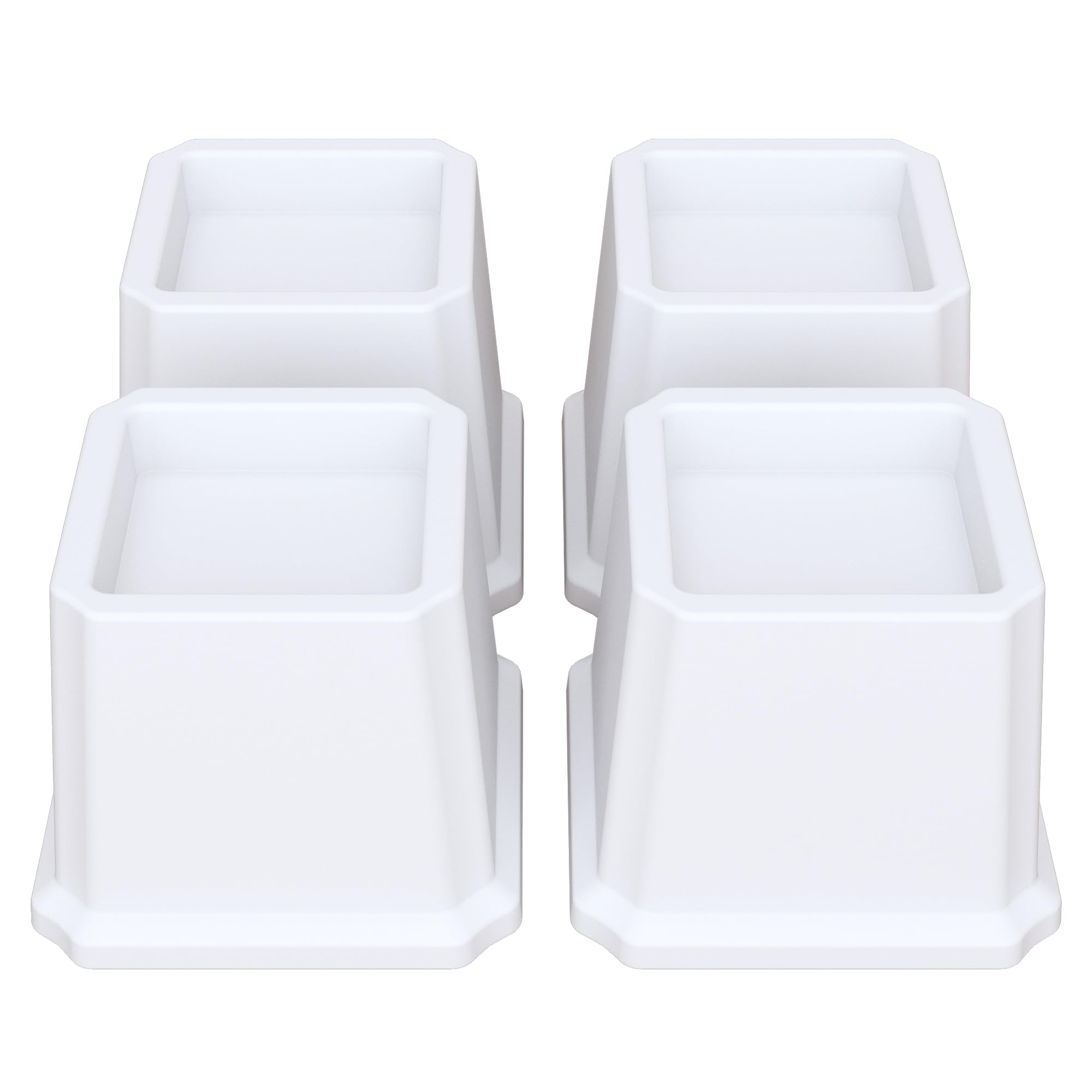 Lutown-Teen Bed Risers 3 inch Heavy Duty Furniture Risers for Sofas, Chair Risers Sofa Risers Table Risers Set of 4 Pack, White