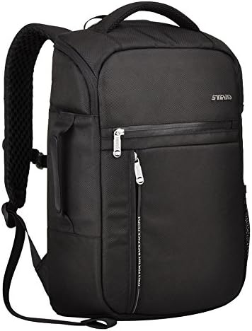Koolerpek School Laptop Backpack for Men in Black, Business Daypack for Macbook computer up to 15.6 inches