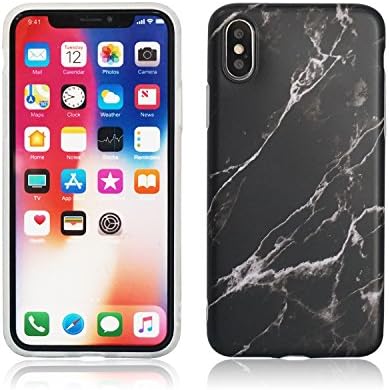 Premium Iphone X Case, Iphone 10 Case Marble Design TPU Flexible EcoFriendly Protective Anti Scratch Dustproff (Black Panther)