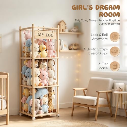 Wooden Pet Storage Box with 360° Wheels 135 x 40 x 40 cm Large Capacity for Playroom, Children's Room, Bedroom