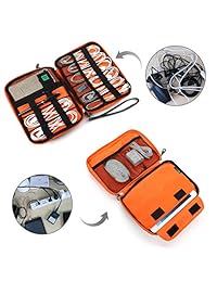 Organizador de viaje electrónico, organizador de cable de viaje, universal, cable electrónico, unidad USBFlash, tarjetas de memoria, auriculares y más,