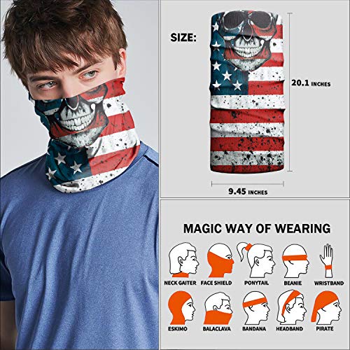Neck Gaiter Face Mask,Reusable Face Cover Scarf,Summer Cooling Breathable Lightweight Bandana for Men Women