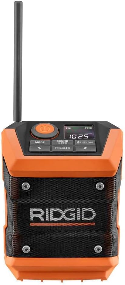 Ridgid 18-Volt Mini Bluetooth Radio (Tool-Only)(Bulk Packaged) (Renewed)