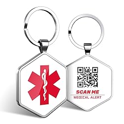 KEKHEALTH 2PCS QR Medical Alert ID Tag Life Alert