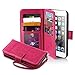 iPhone 6 Case, iPhone 6S Wallet Case, BENTOBEN Multi-Card Flip Folio PU Leather Wallet Bumper Case Hard Shell Skin Protective Cover for iPhone 6/6S 4.7 inch-Rose Red