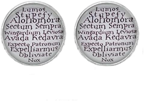 Lumos, Alohomora, Avada Kedavra, Expecto Patronum Spells Earrings (Silver) KyraristxCollection016