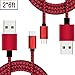 Micro USB Android Charger Cable 2Pack 6FT Fast Charge Quick Charging Cord for Samsung Galaxy S6/S7 Edge Active J3/J7 Sky Pro Prime Tab E S2/4 Grand Prime Note 4 5 LG G4 G3 Moto Droid Turbo 2 E4 E5