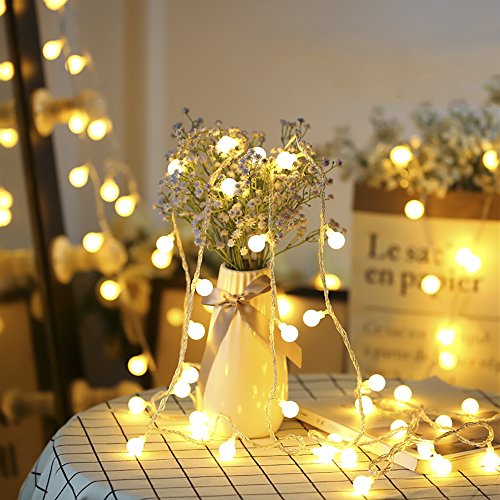 Globe String Lights, 100 LED Decorative String Lights Outdoor, Plug in