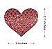 YPS 10 Pairs Disposable Adhesive Pasties - Sexy Nipple Cover Multi Colors (10 Pairs Heart Glitter-Red)