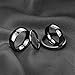 TIGRADE Black Titanium Ring 2mm 4mm 6mm 8mm Dome High Polished Wedding Band Size 3-14.5