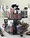 Nifty 2-Tier Cosmetic Organizing Carousel - Silver Powder Coat Finish, Spins 360-Degrees, Cosmetic Bathroom or Bedroom Vanity Storage, Beauty Supplies Organizer, Lazy Susan Platform