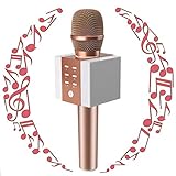 TOSING Wireless Karaoke Microphone, Portable Bluetooth Karaoke Singing Machine with Speaker, Christmas Birthday Home Party for Smartphones,Birthday Gifts and Present Toys for 5 6 7 8 9 Year Old Girls