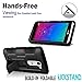 LG Risio Case, Starshop Full Protection Dual Layers Hybird Case with Kickstand and Locking Belt Swivel Clip with Premium Screen Protector Black