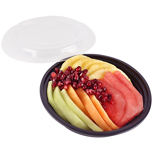 50-Pack containers with Lids (24 OZ.) Lunch Boxes -BPA-Free Food Grade.- Freezer & Dishwasher Safe - Premium Quality