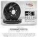 Max KT004383 [ELITE SERIES] Front + Rear Performance Slotted & Cross Drilled Rotors and Ceramic Pads Combo Brake Kit