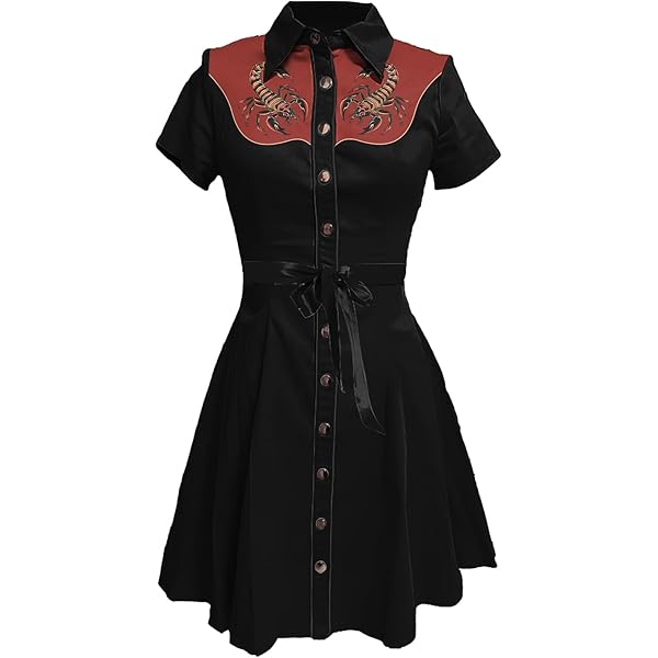 Amazon.com: Business Casual Dress for Women Western Cowboy Black Solid  Short Sleeve Collared Button Down Mini Dress 2025 Fashion Elegant Swing  Flowy Aline High Waist Slim Fit Waitress Dress,S : Clothing, Shoes