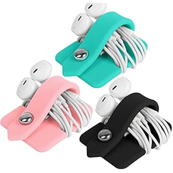 ELFRhino Cord Organizer Earbuds Holder Earphone Wrap Earphones Organizer Headset Headphone Earphone Wrap Winder Cord Manager Cable Winder Set of 3