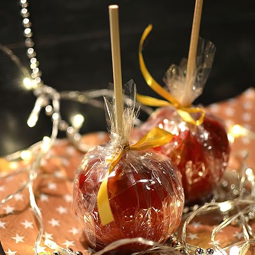 HANSGO 350PCS Candy Apple Skewers Sticks, Bamboo Sticks for Caramel Apple Semi-point Sticks Corn Dog Sticks Lollipop Sticks Sausage Meat Fruit Chocolate Fountain Skewers