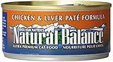 Natural Balance Canned Cat Food, Chicken and Liver Pate Recipe, 24 x 6 Ounce Pack